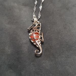 18k white gold plated pendant